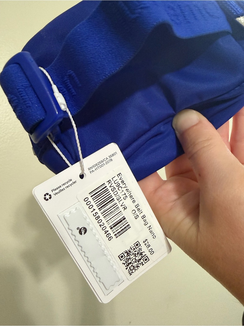 lululemon athletica Cobalt Blue Mini Zip Pouch with Keyring - Picture 3 of 4
